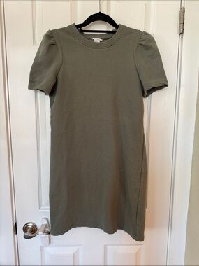 Club Monaco T-shirt Mini Dress - Olive Green Size Medium